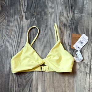Volcom Simply Seamless Bikini Top Yellow XS NWT